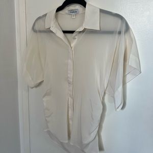 bebe Cream Button Down Shirt